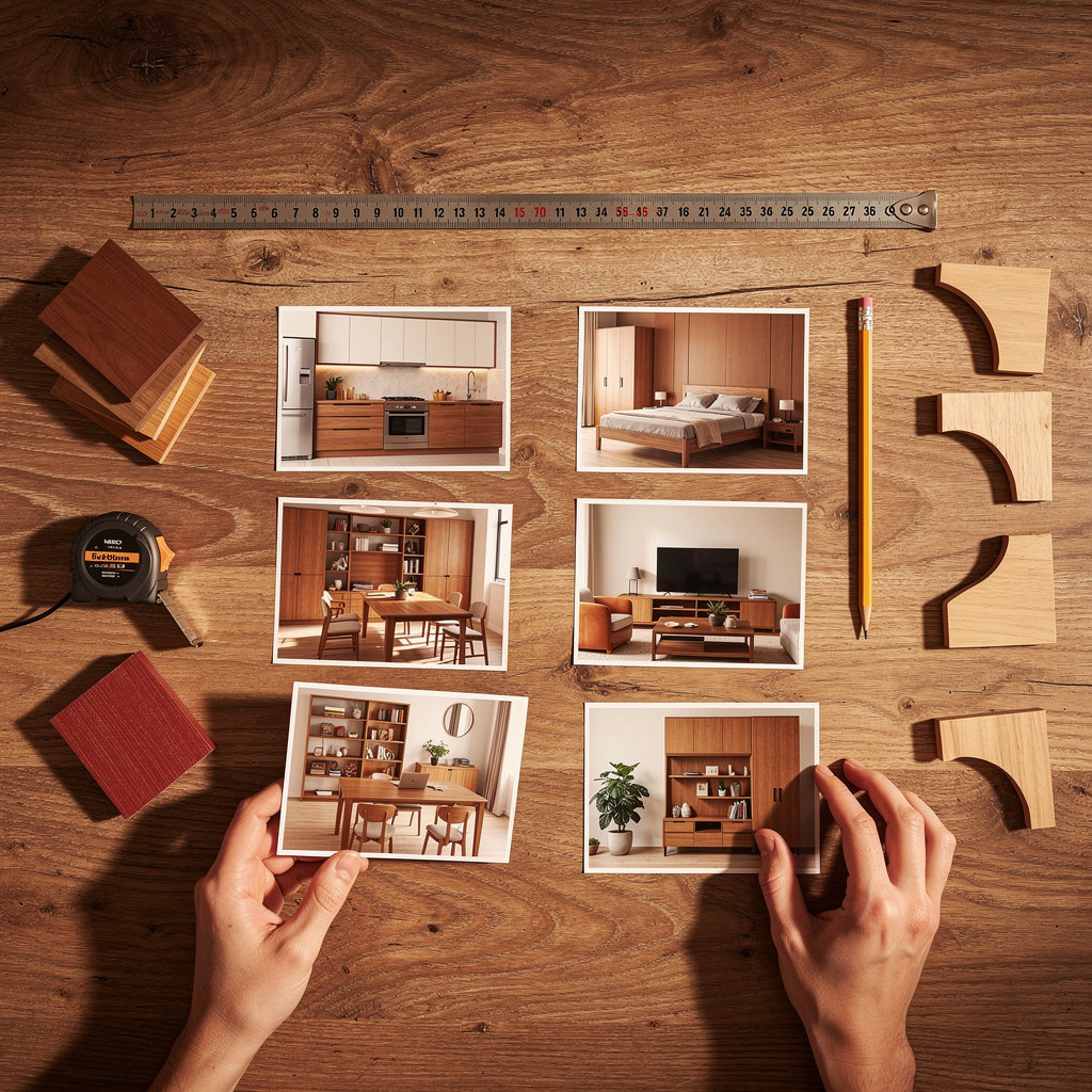 Home Decorati custom wooden furniture solutions showcasing kitchen cabinets, bedroom, living room, and office furniture designs